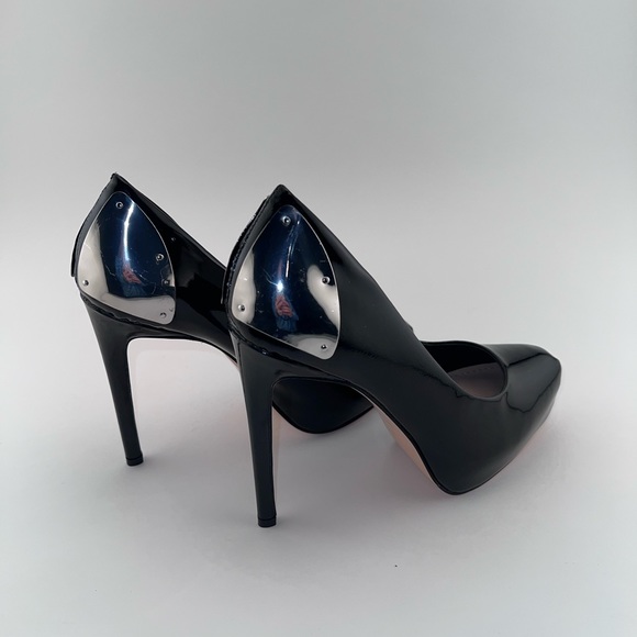BNIB DV Dolce Vita Bianka Black Patent Leather Platform Heels Size 8.5 - Picture 5 of 8